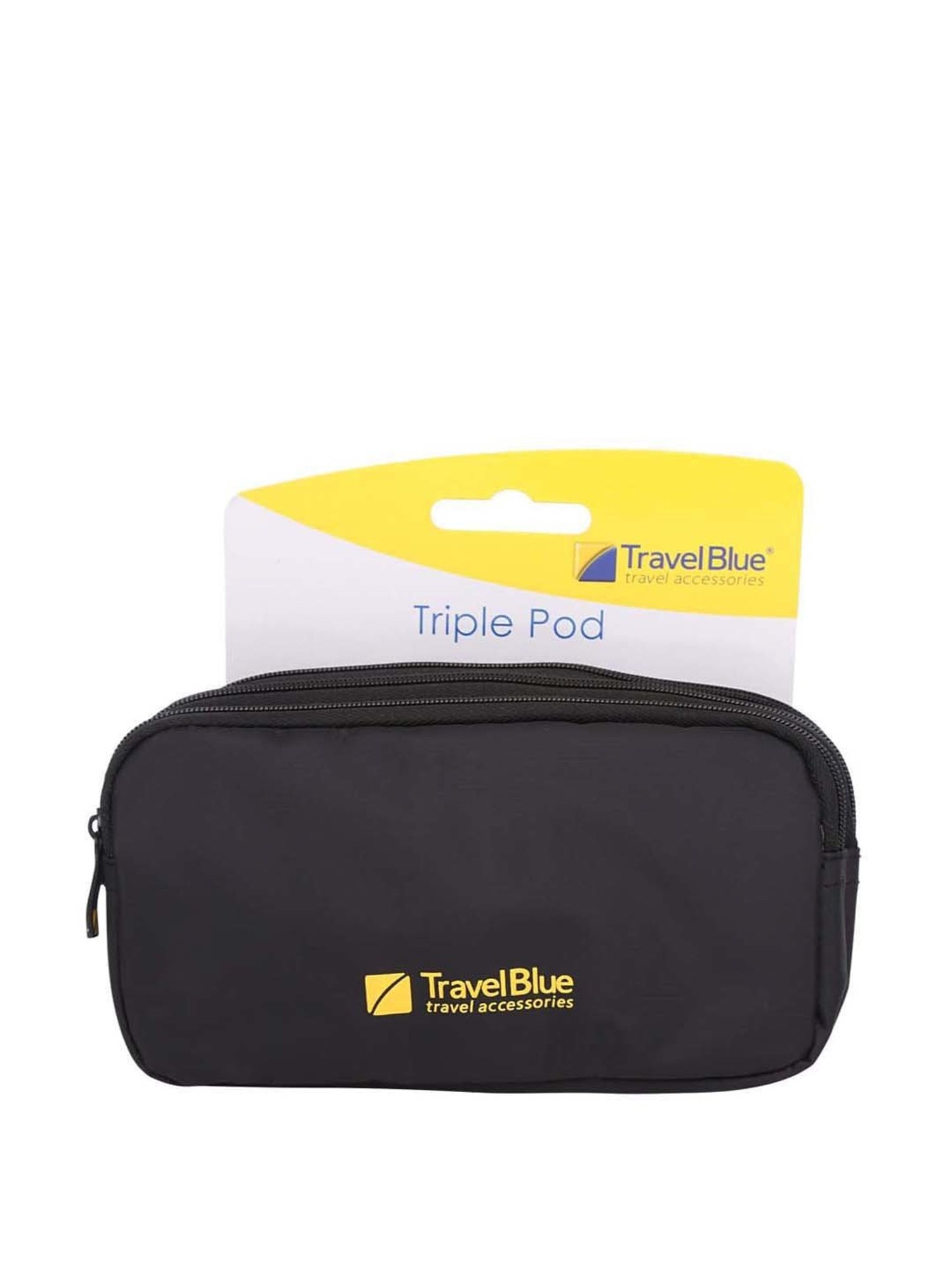 Travel Blue Black Solid Phone Pouch