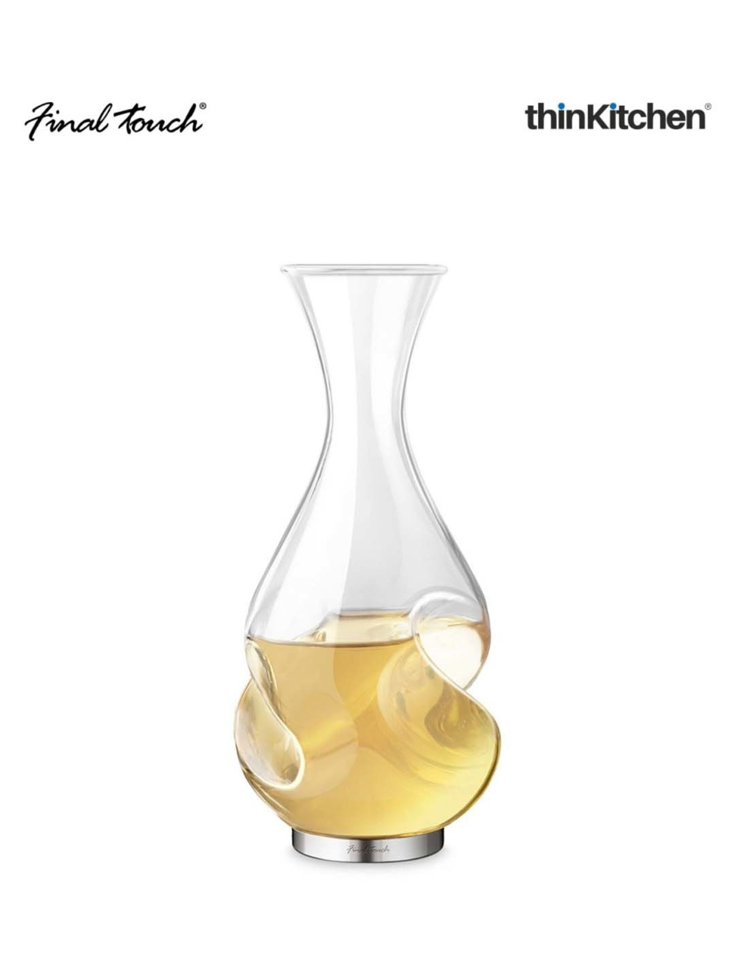 Final Touch Transparent Borosilicate Decanter Conundrum Aerator (0.75 L)