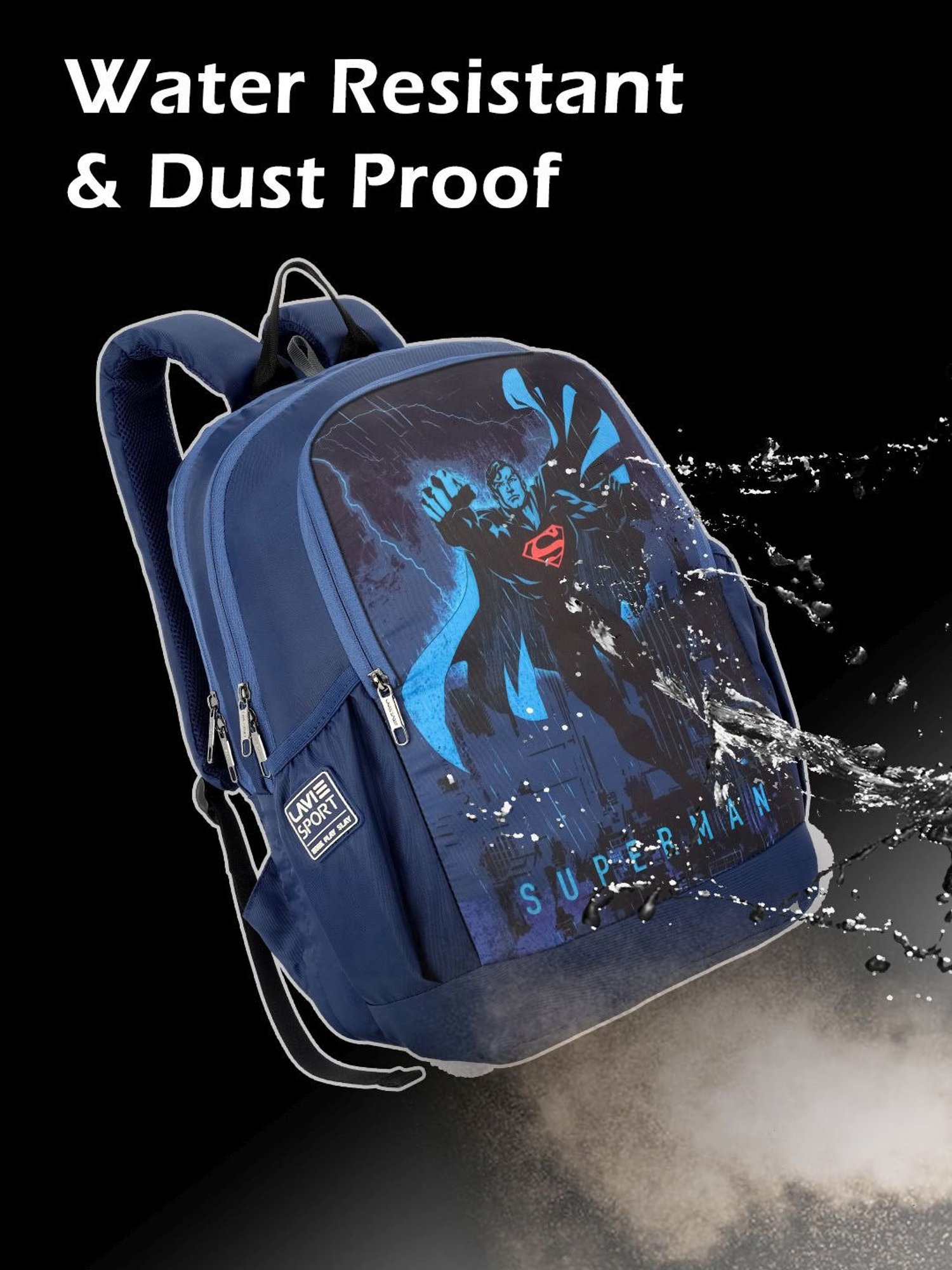 Lavie Sport Superman 33L College Laptop Backpack For Boys & Girls (Navy)