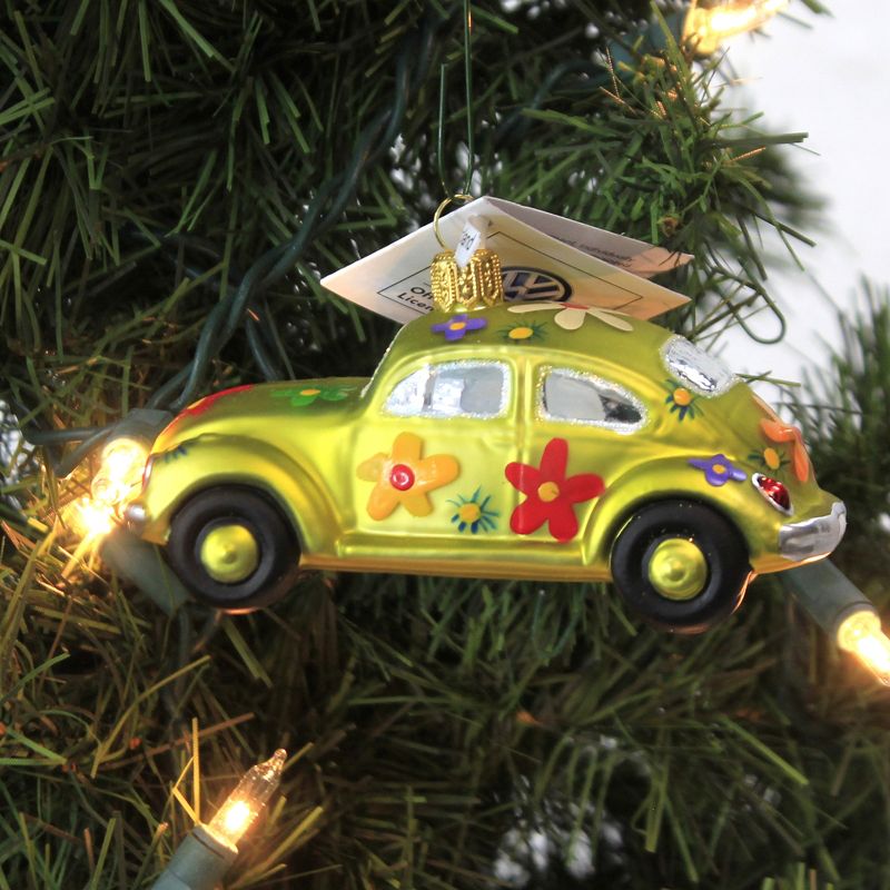 Christina's World 2.0" Flower Power Volkswagen Bug Ornament Vw Love 1970  -  Tree Ornaments