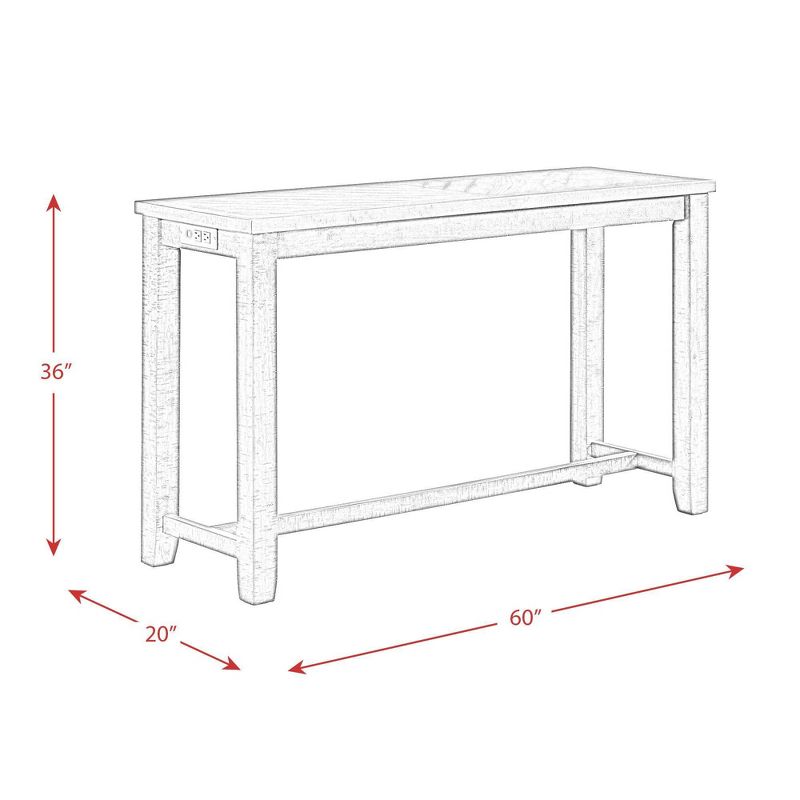 5pc Coya Rustic Bar Height Dining Set Natural - HOMES: Inside + Out
