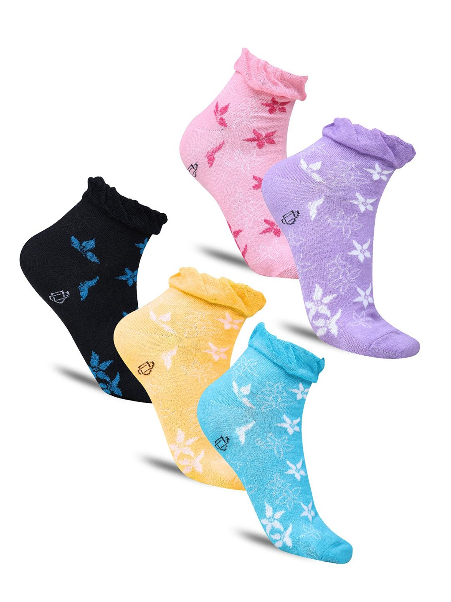 Dollar Multicolor Cotton Printed Socks (Pack Of 5)