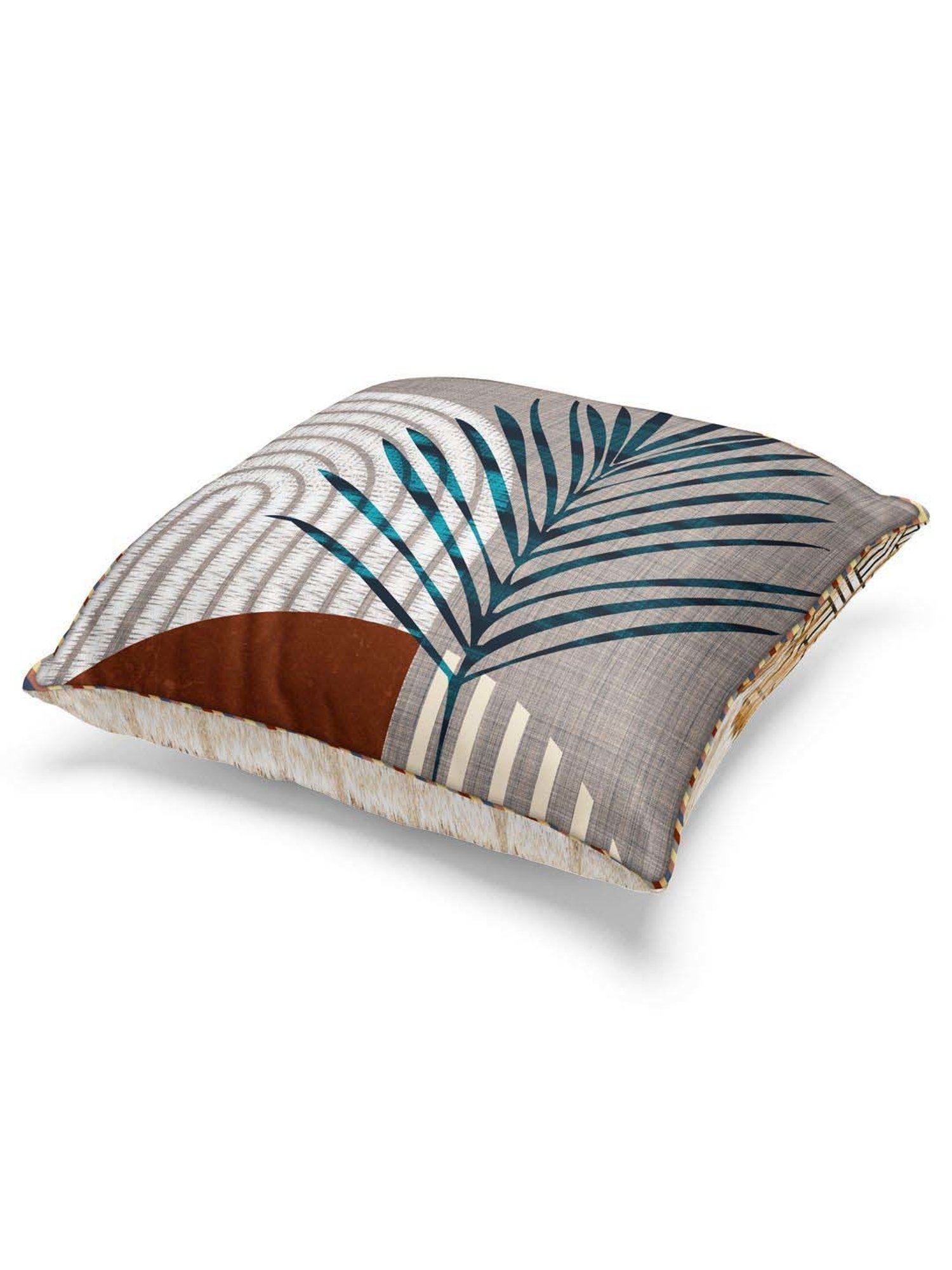 Bianca Suzane Earthy & Beige Micro Fiber Reversible Printed Cushion Covers - Set of 3