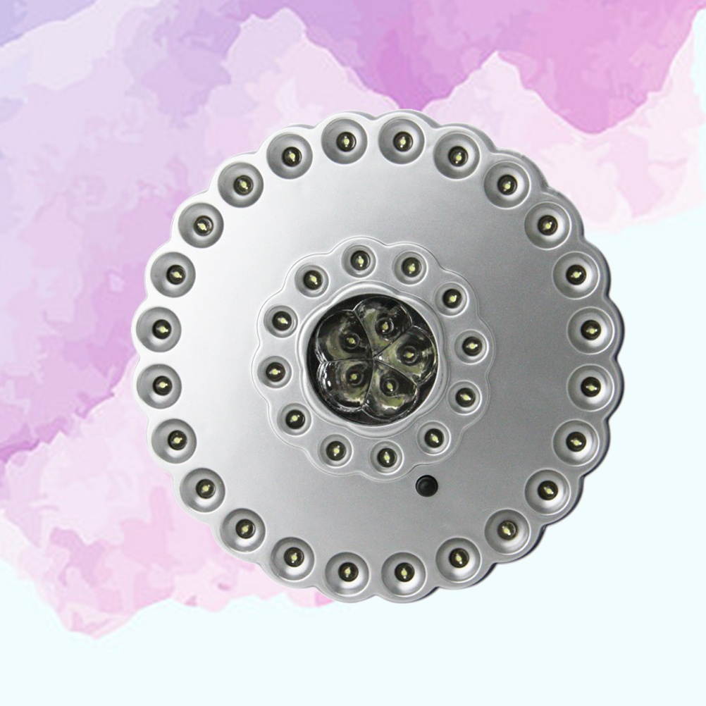 Umbrella Lights Cordless 41 LEDs Lights with Three Lighting Modes for Camping Tents Outdoor Use (Silver)