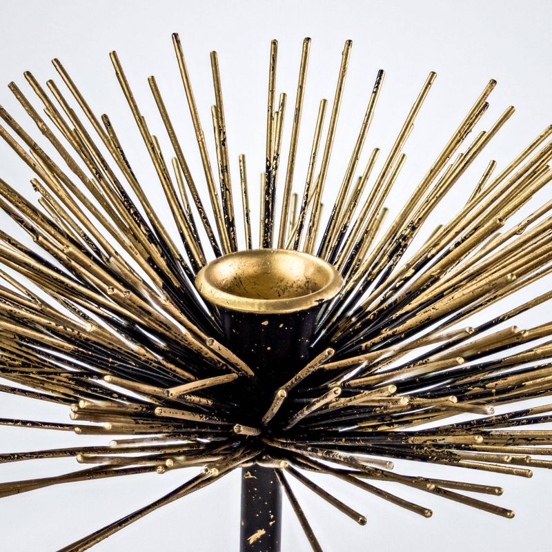 Five Opening Starburst Metal Candleholder Bronze 33.86" - E2