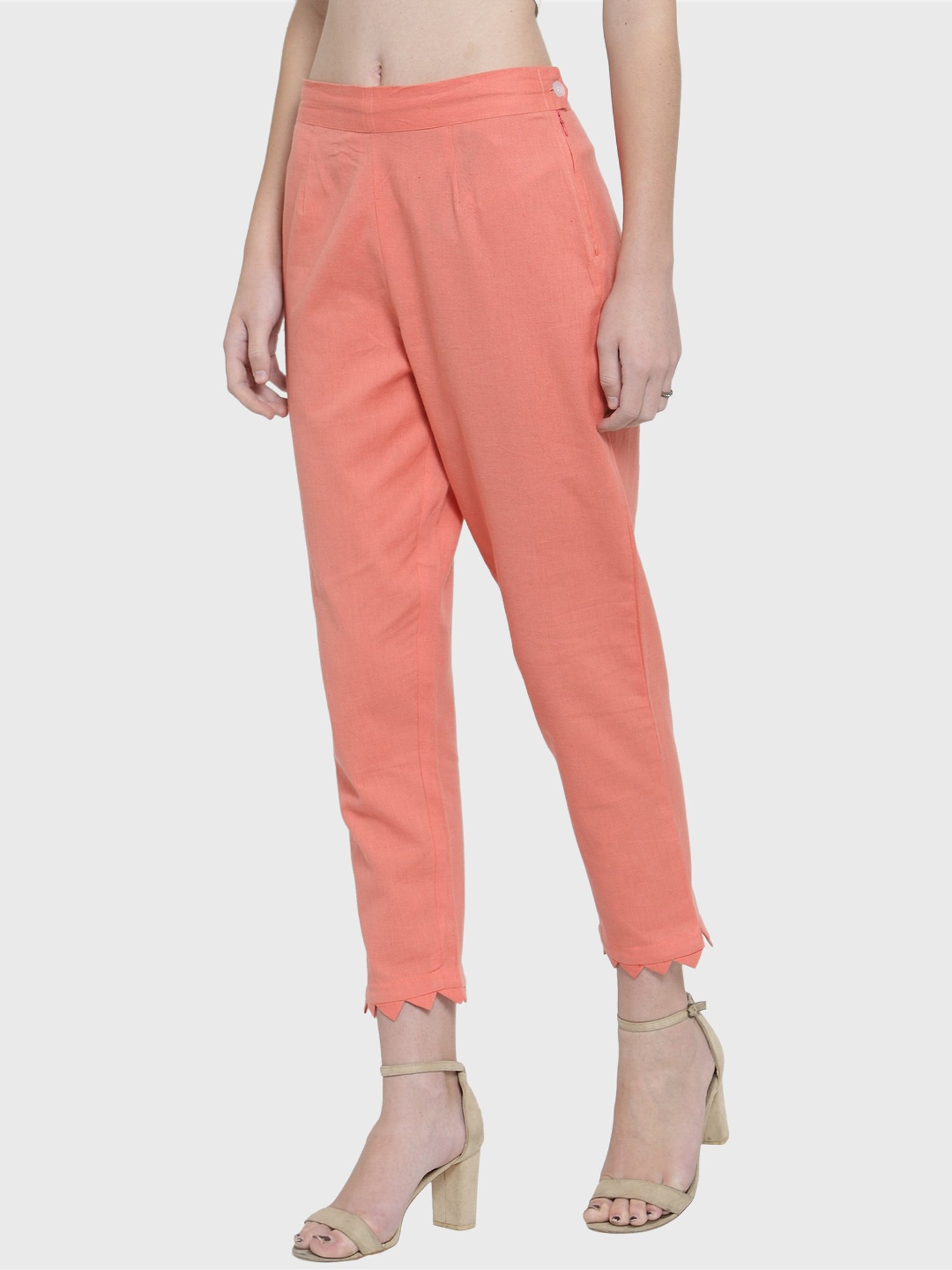 Indibelle Peach Cotton Trousers