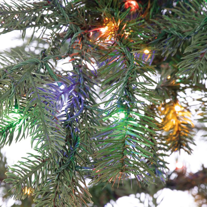 6.5ft Sterling Tree Company LED Natural Cut Portland Pine Artificial Christmas Tree