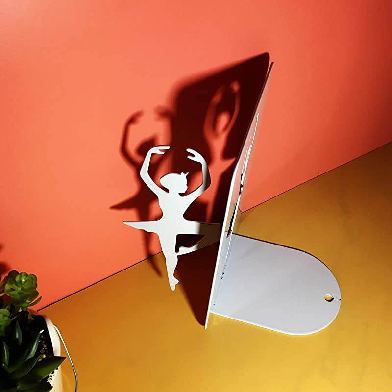 Decorative Bookends - Black Owl Farmhouse Decor - Geometric Metal Bookend - Book Ends for Heavy Books - Office Desk Organizer Book Holders (Black)