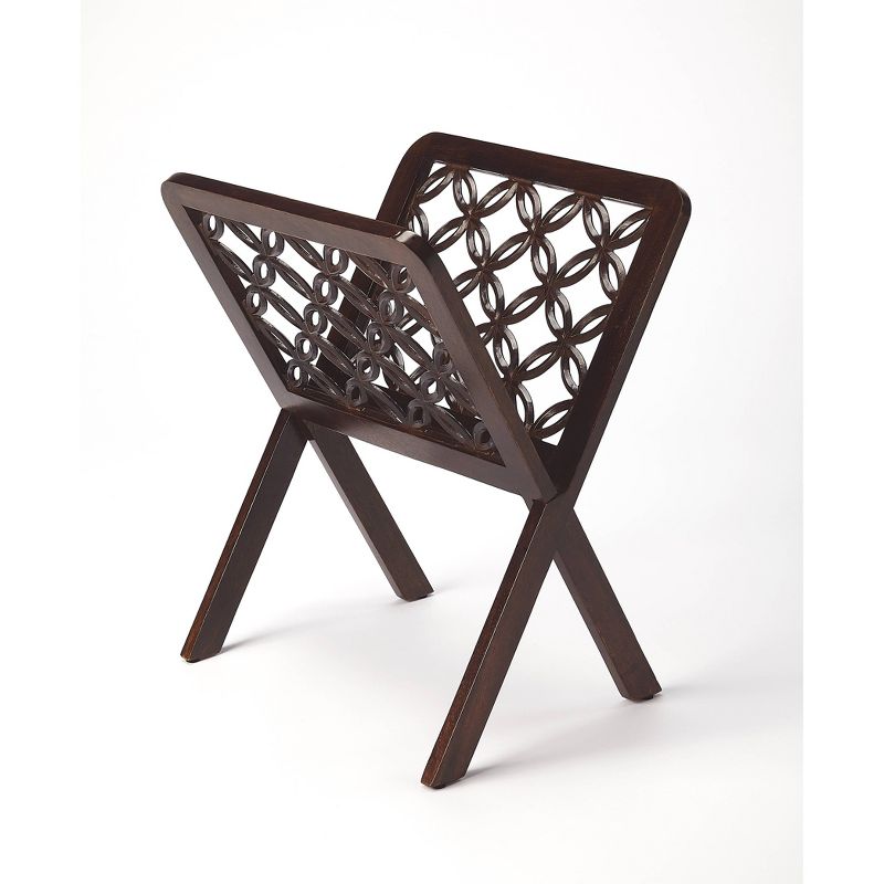 Quogue Decorative Wood Magazine Basket Cocoa - Butler Specialty