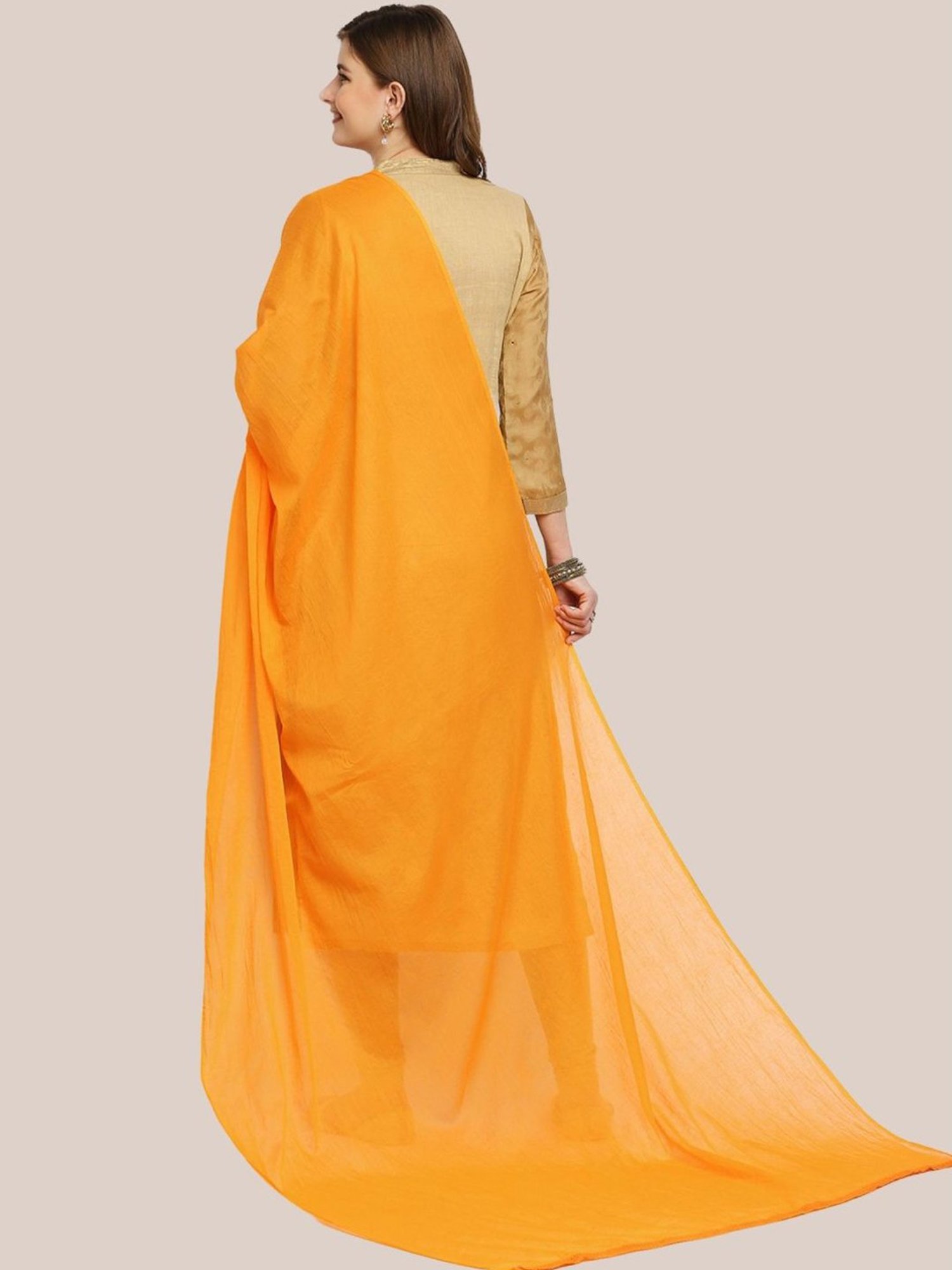 Dupatta Bazaar Kesari Cotton Dupatta