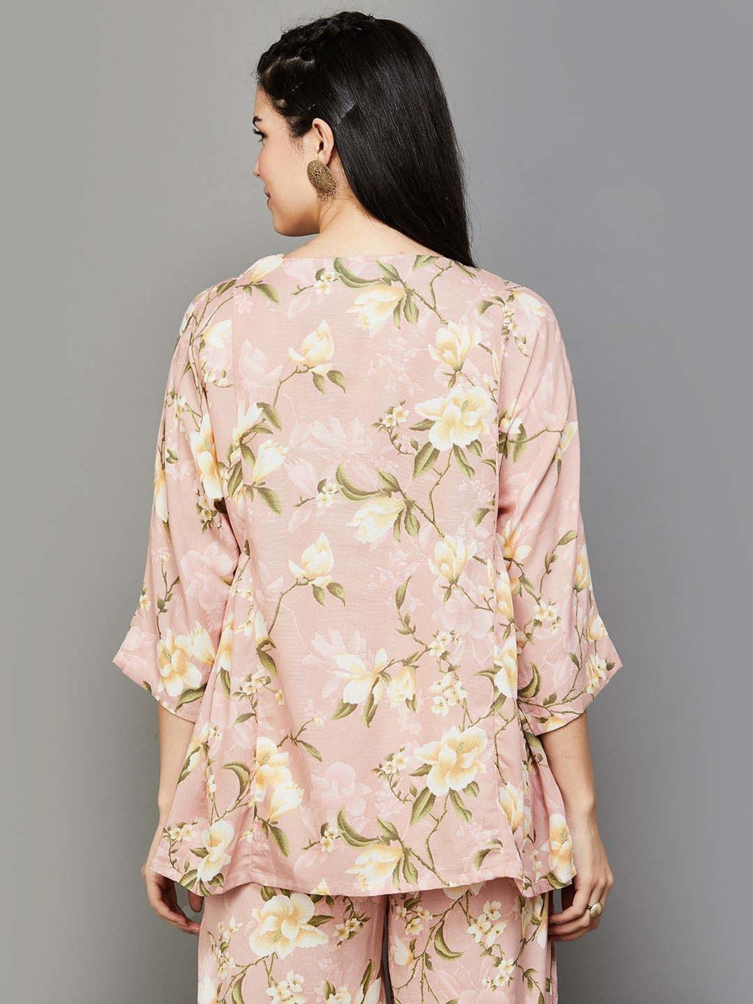 Melange by Lifestyle Pink Floral Print Tunic