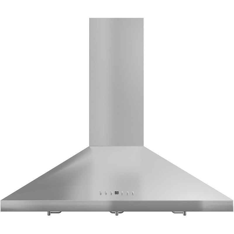 ZLINE KL2CRN30 30 Inch 400 CFM Mount Wall Ductless Crown Molding Range Hood with LED Lights and 4 Speed Exhaust Fans, Stainless Steel