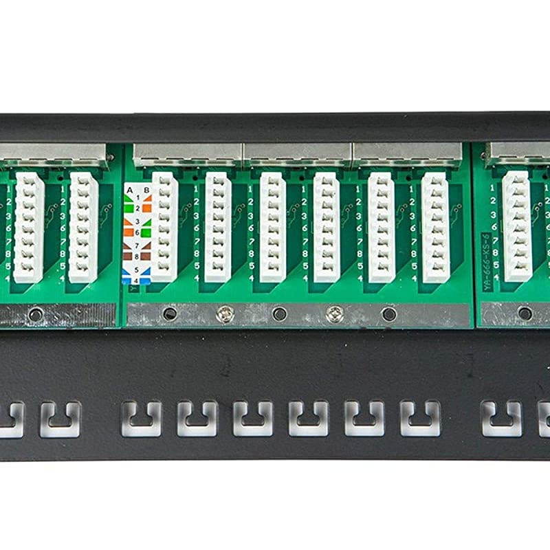HalfU Shielded Cat6 Patch Panel 24 Ports 19quot | Dual IDC SpaceSaver