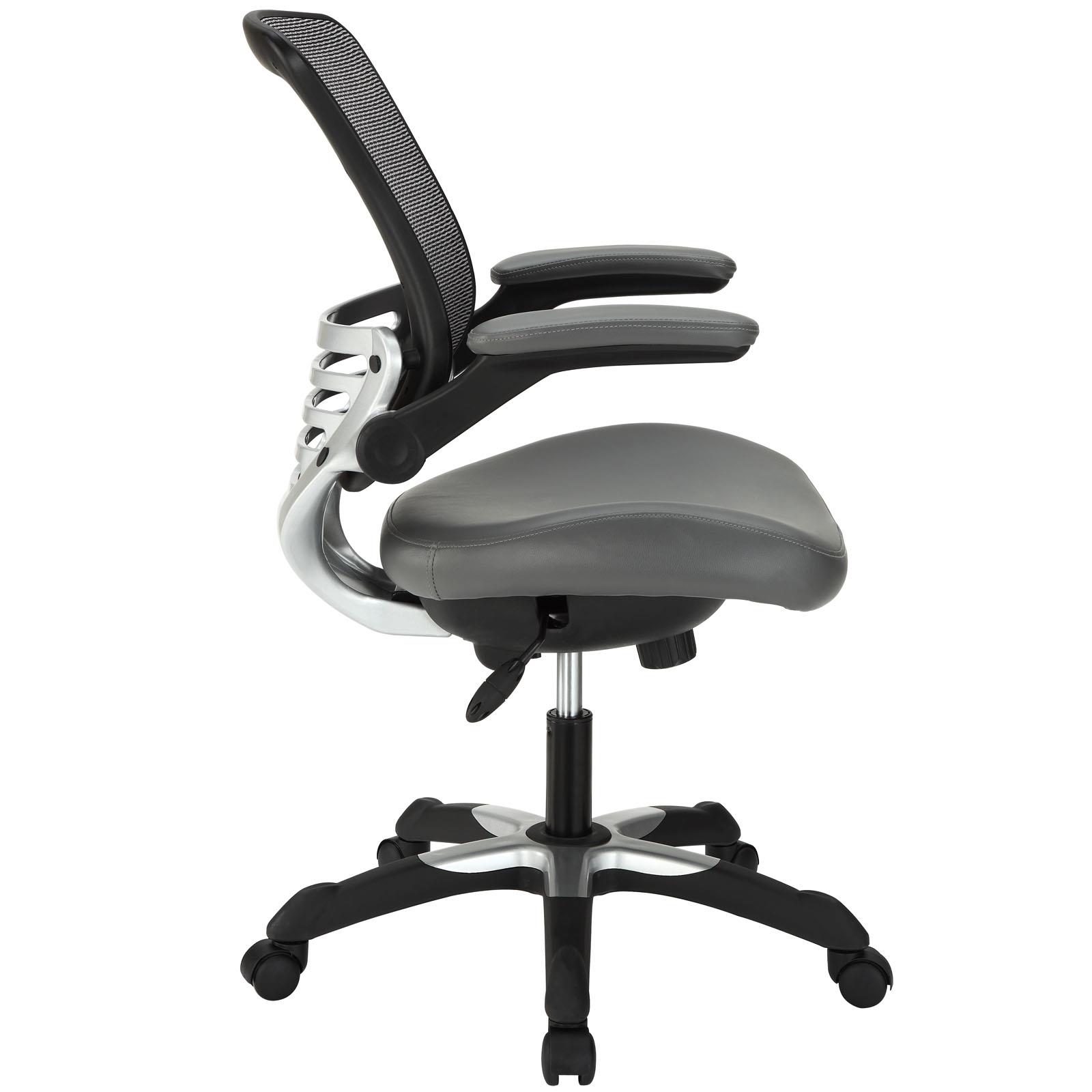 Edge Vinyl Office Chair in Gray