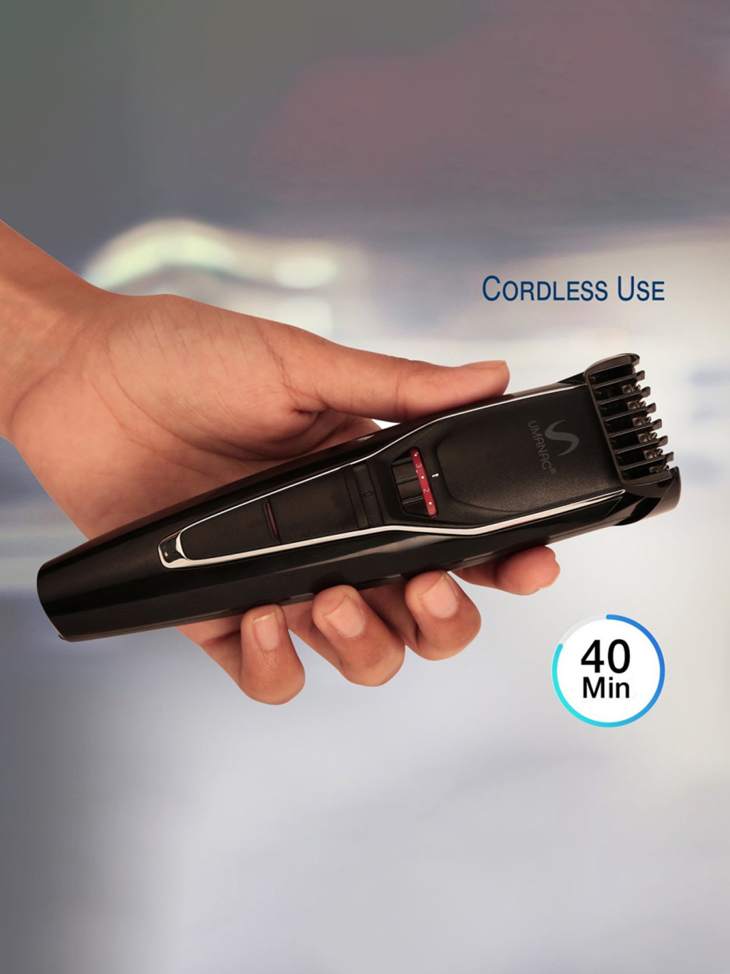 Umanac TR4002 Adjustable Cordless Trimmer (Black)