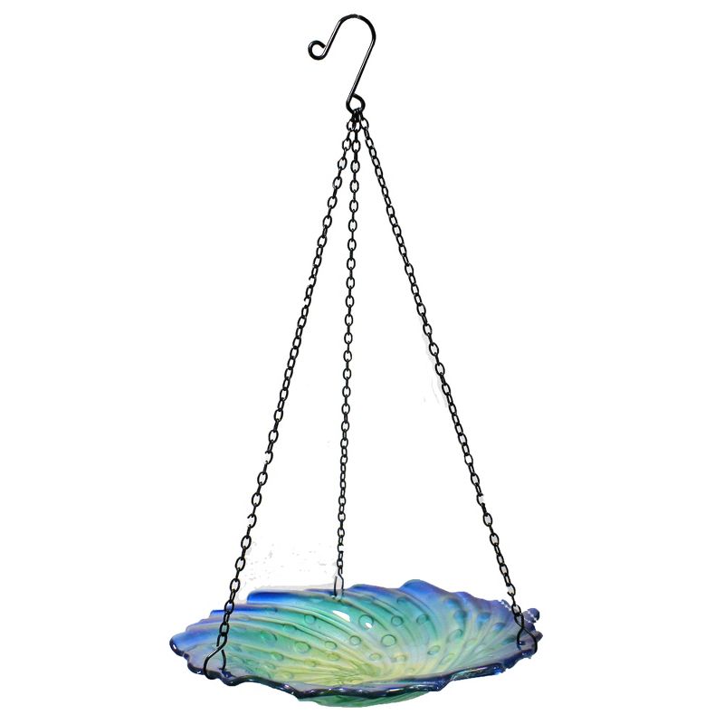 Home & Garden 16.5" Blue Hanging Bird Feeder Bath Yard Decor Regal Art & Gift  -  Bird Feeders