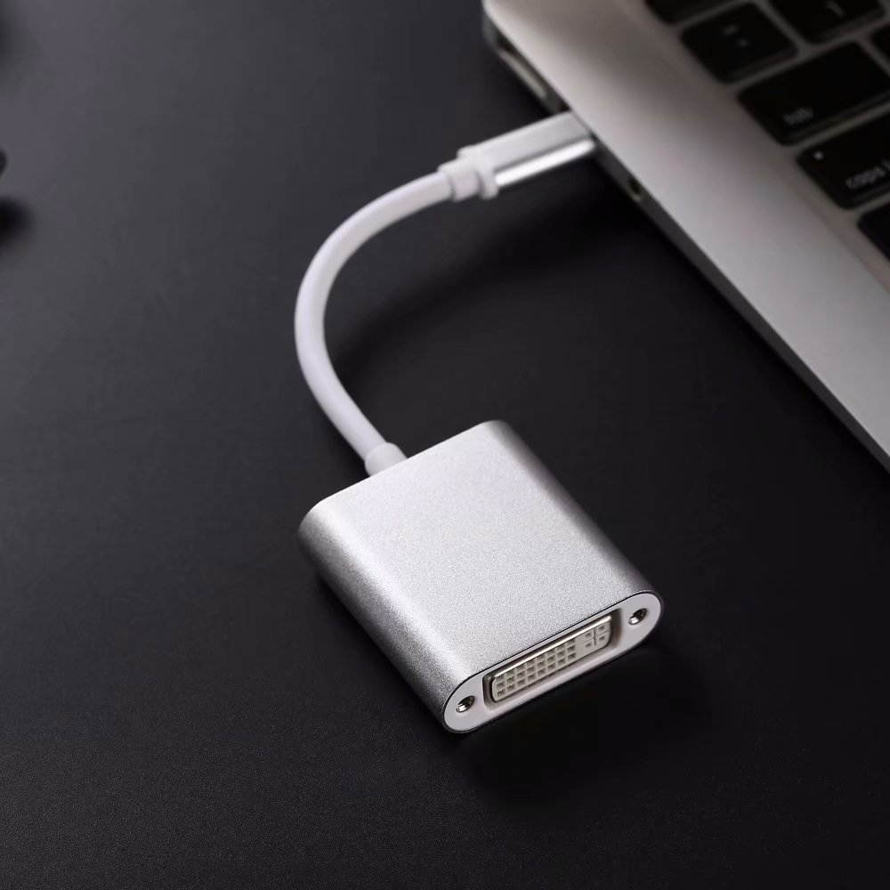 USB C to DVI Adapter 2K 60Hz Video Output, Type-C Video Converter with DVI, Type-C to DVI Converter for New MacBook, ChromeBook and Surface connected HDTV, Monitors and Projectors etc.