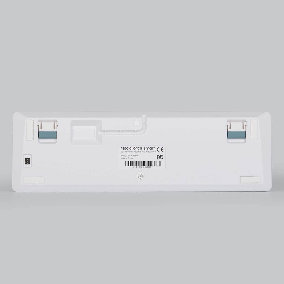 Qisan Wired Mechanical Gaming Keyboard PBT Keycaps 69 Keys Gateron Blue Switch White Backlit ES QWERTY Layout Pink Keycaps Female Gaming Keyboard