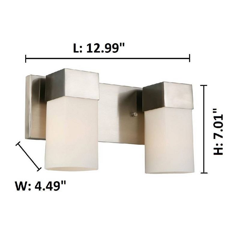 Ciara Springs 2 Vanity Light Silver/White - EGLO
