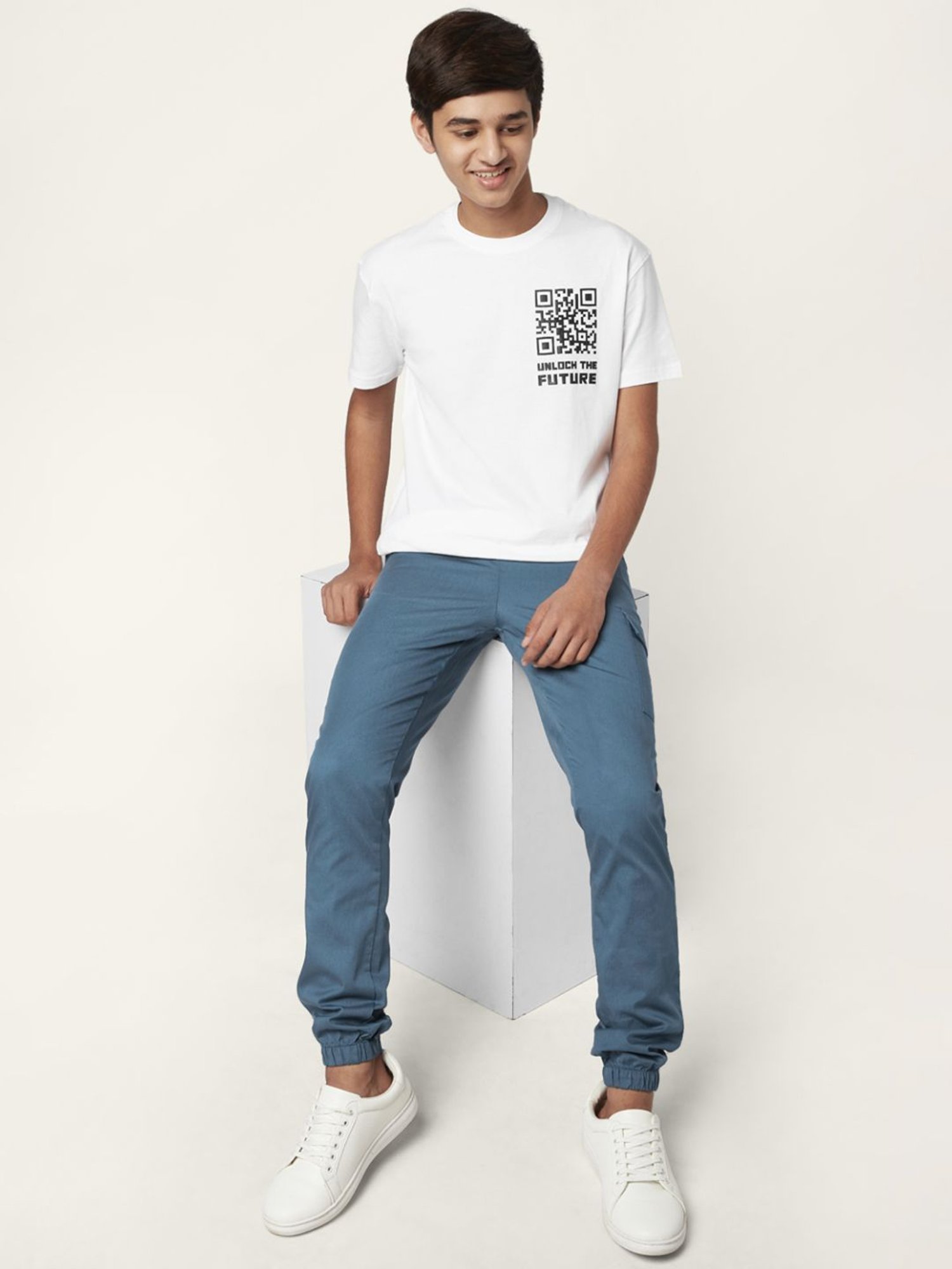 Coolsters by Pantaloons Kids White Cotton Printed T-Shirt