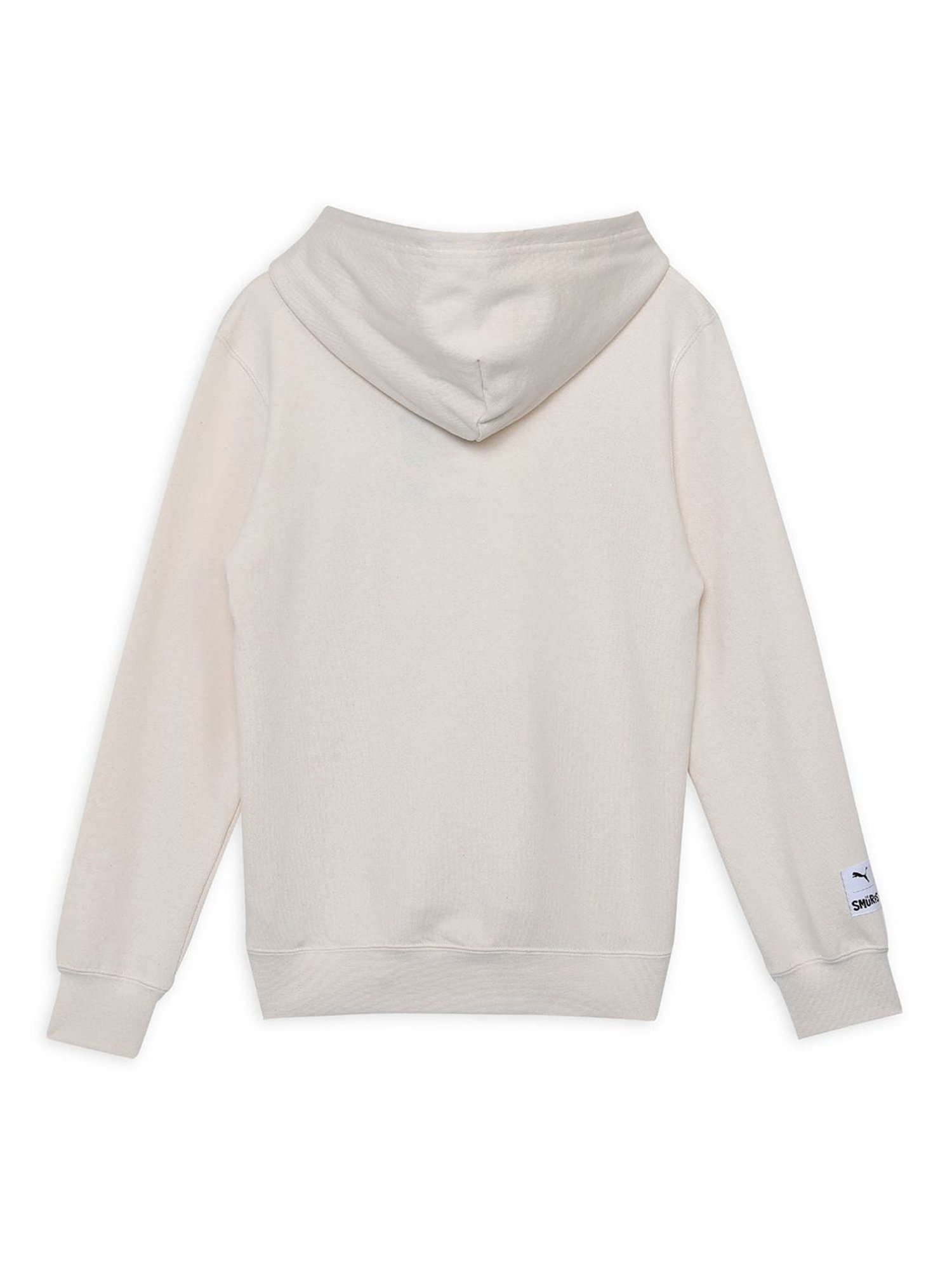 Puma Kids White Printed Full Sleeves Hoodie