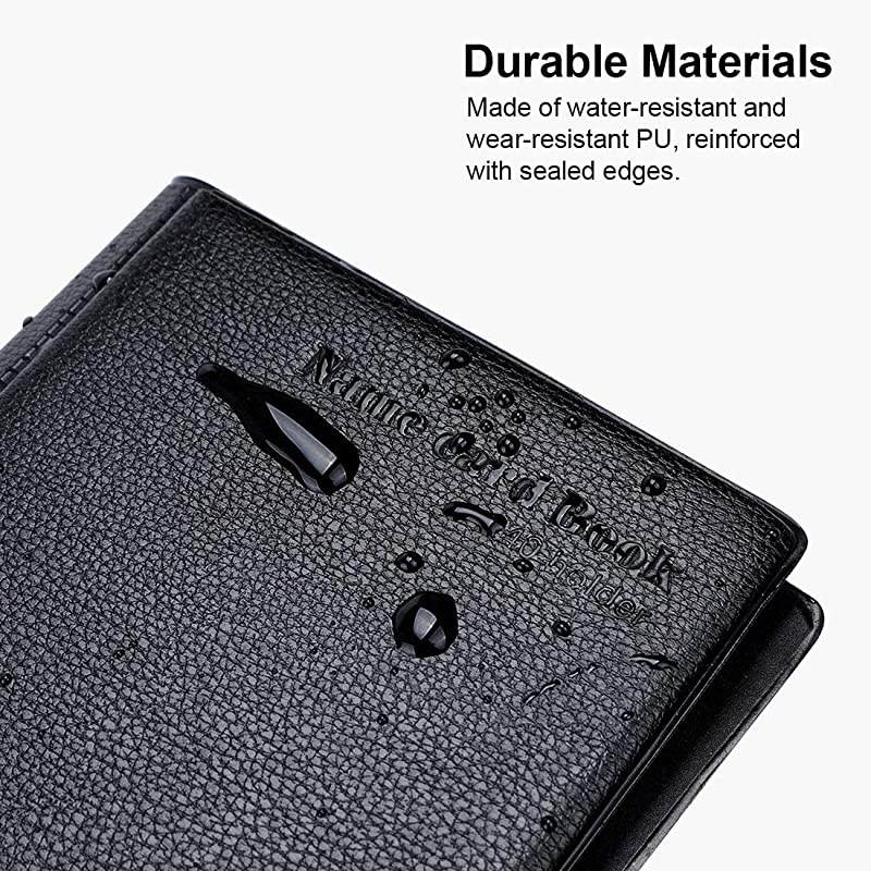 Business Card Organizer Business Card Holder Book, Portable Business Card Binder File Sleeve Storage, Business Card Holders, Name Card Holder for Men & Women, Capacity: 240 Cards, Black