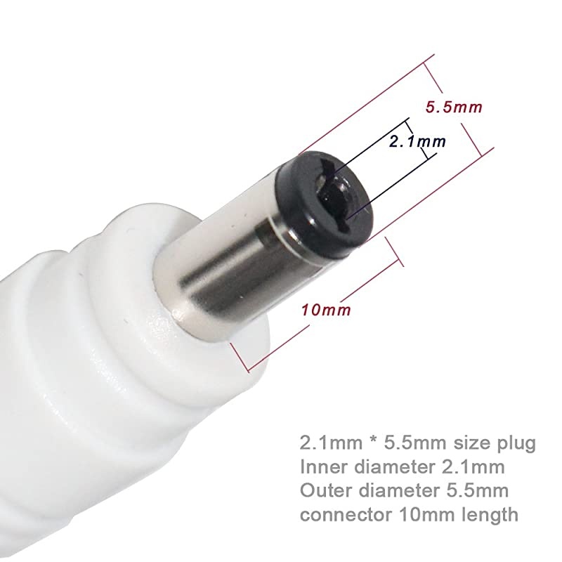 20ft 2.1mm x 5.5mm DC Power Plug Extension Cable Male to Female for 12v Security Camera/LED Strip Lights 18AWG Heavy Duty Cord