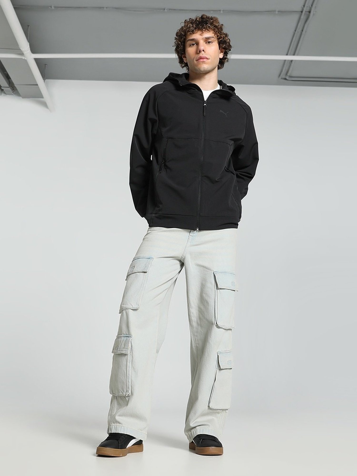 Slowave Teal Regular Fit Sports Hooded Jacket