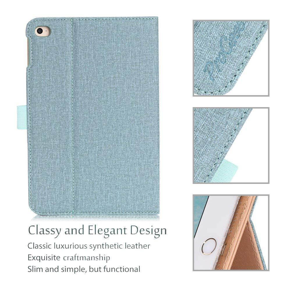 ProCase iPad mini 4 Case - Stand Folio Case Cover for 2015 Apple iPad mini 4 (4th generation iPad mini, mini4), with Multiple Viewing angles, auto Sleep/Wake, Document Card Pocket (Teal)