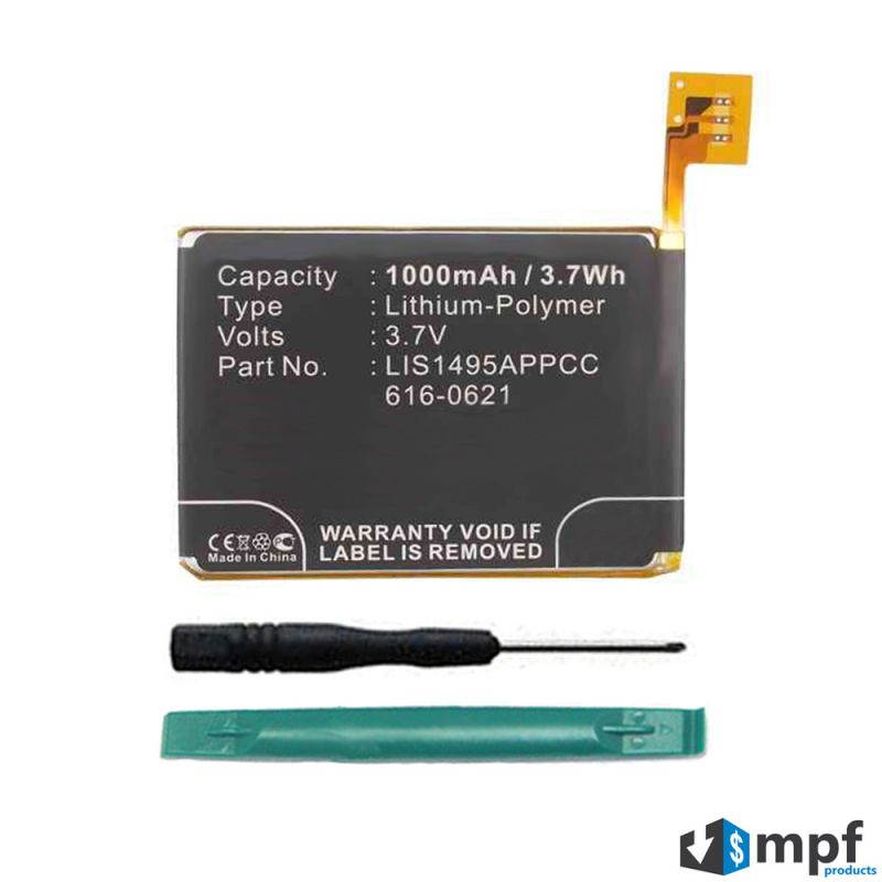 Replacement 616-0619, 616-0621 Battery for Apple iPod Touch 5 (5th Generation) A1421, A1509, 16GB, 32GB, 64GB with Installation Tools