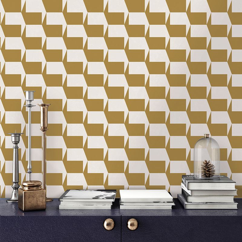 Gio Marigold Self Adhesive Removable Wallpaper Gold Tempaper