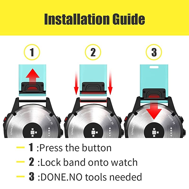 Compatible with Fenix 5 Band Easy Fit 22mm Width Soft Silicone Watch Strap Replacement for Fenix 5Fenix 5 PlusForerunner 935Approach S60Quatix 5 Mint