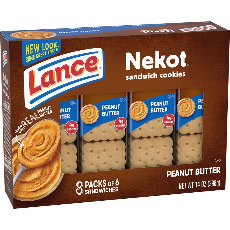 Lance Nekot Peanut Butter On-The-Go Sandwich Cookies - 8ct