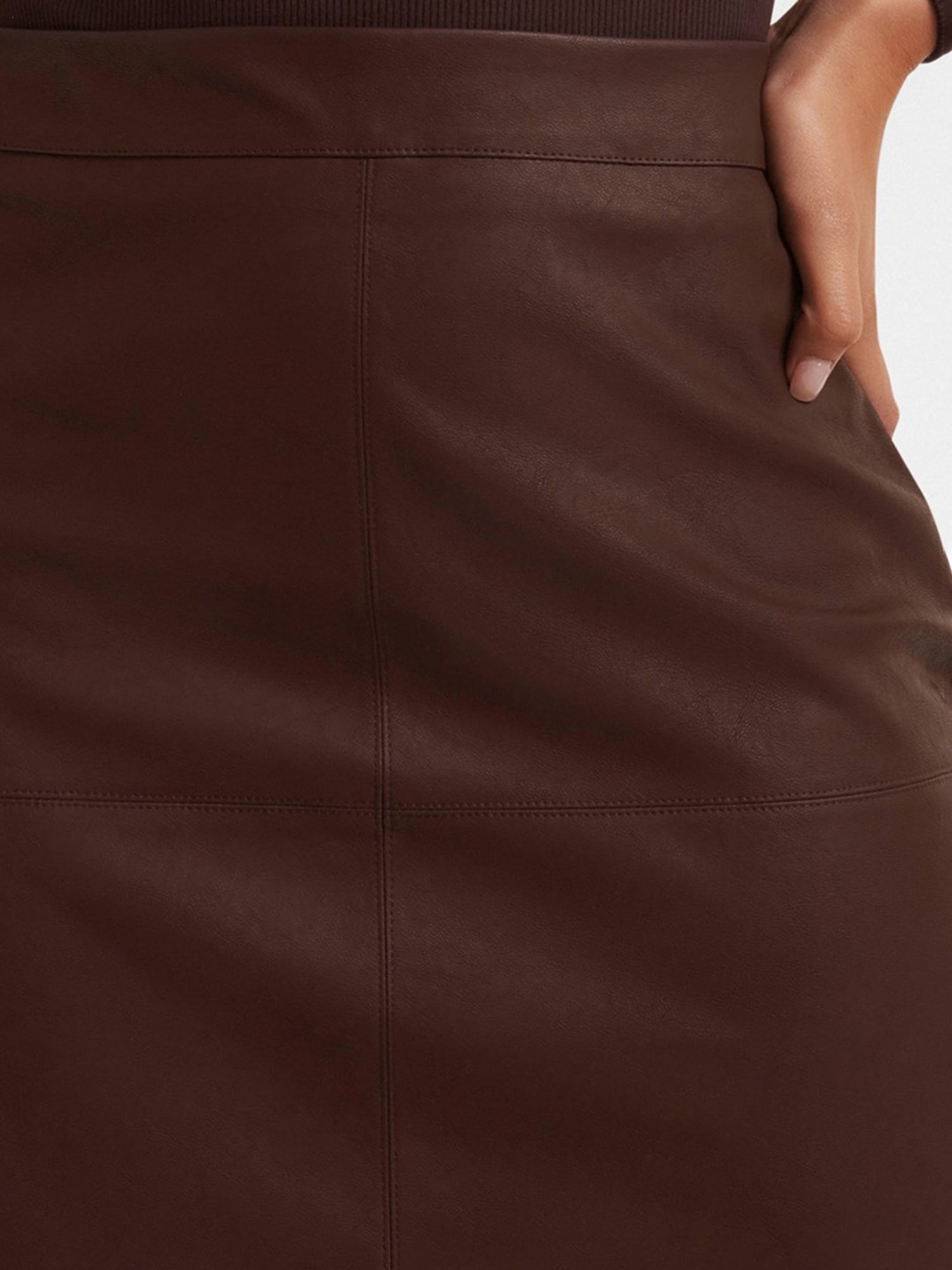 Forever New Ellen Vegan Leather Mini Skirt