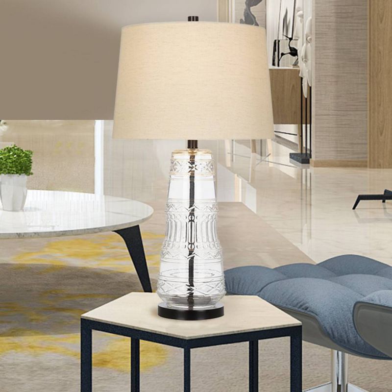 29" Glass Table Lamp Clear  - Cresswell Lighting
