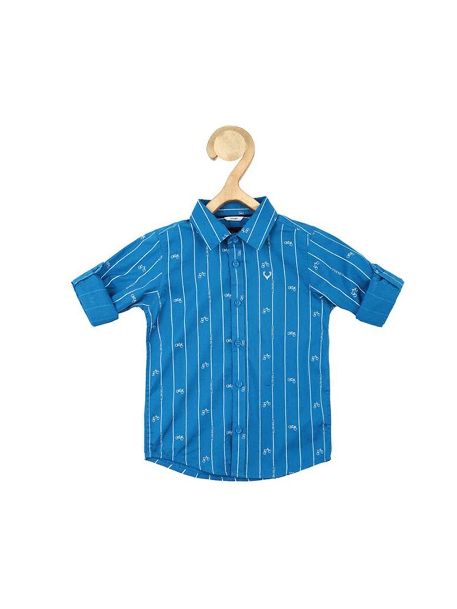 Allen Solly Junior Blue Striped Full Sleeves Shirt