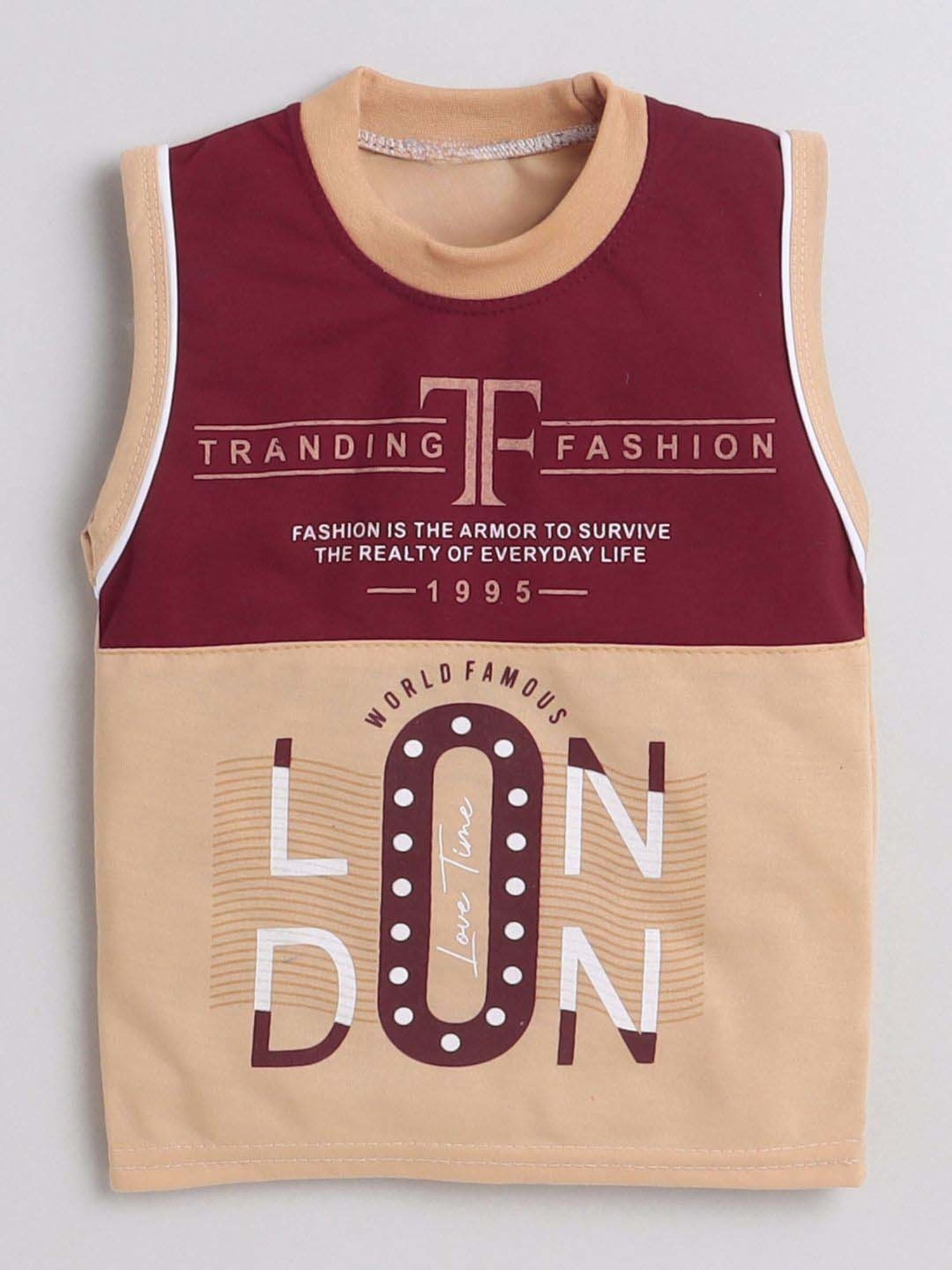 Fourfolds Unisex Fawn Printed Clothing Set