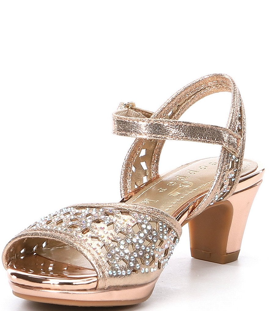 Copper Key Girls' Flutterr Jeweled Dress Sandals (Youth)