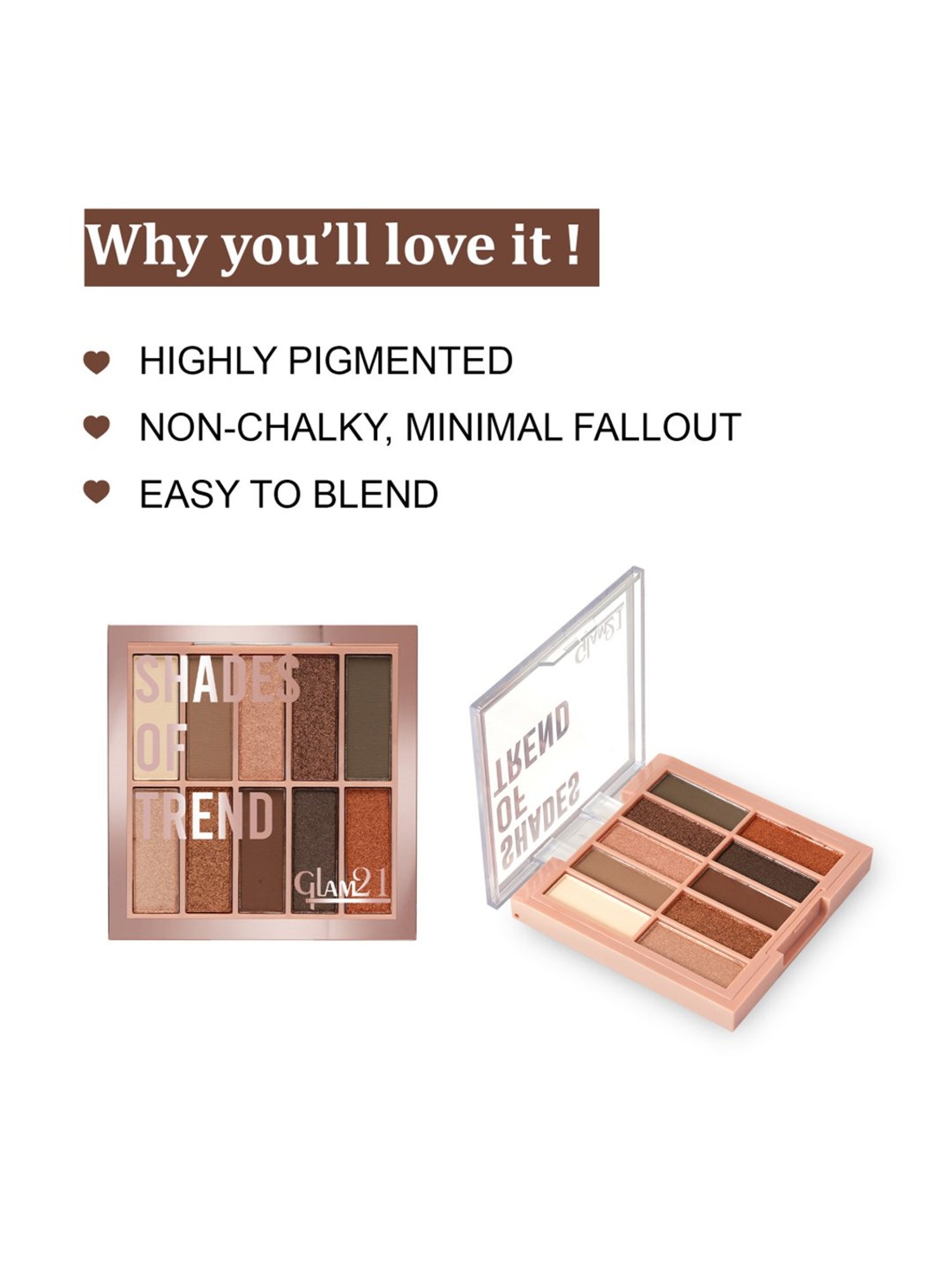 Glam21 Shades of Trend Eyeshadow Palette Shade 02 - 4 gm