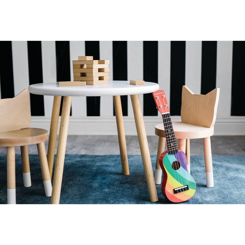 23.5" Peewee Round Kids' Table Maple/White - Nico & Yeye