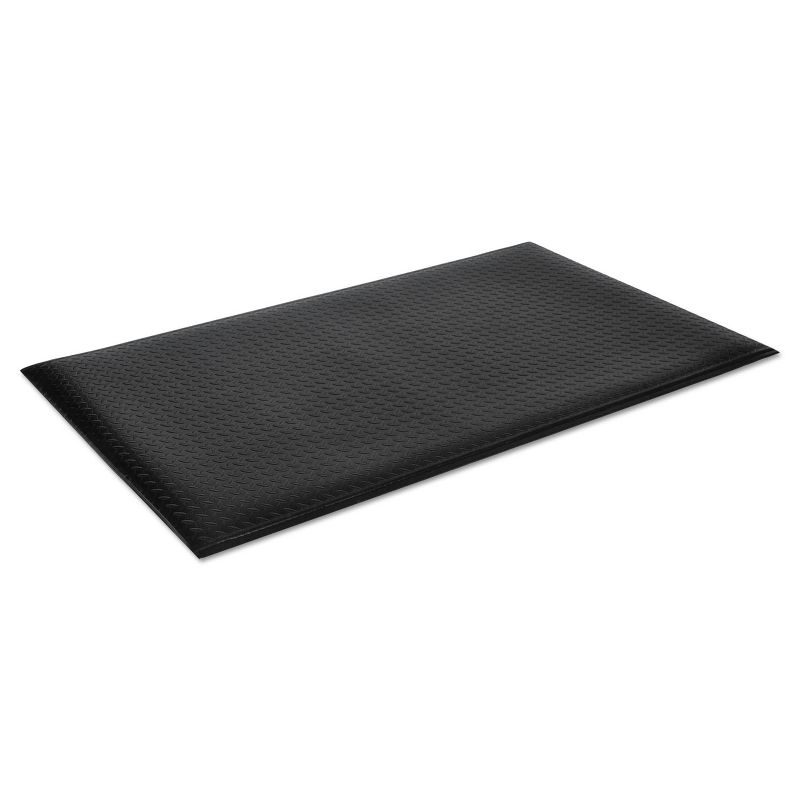 2'x3' Rectangle Solid Floor Mat Black - Crown