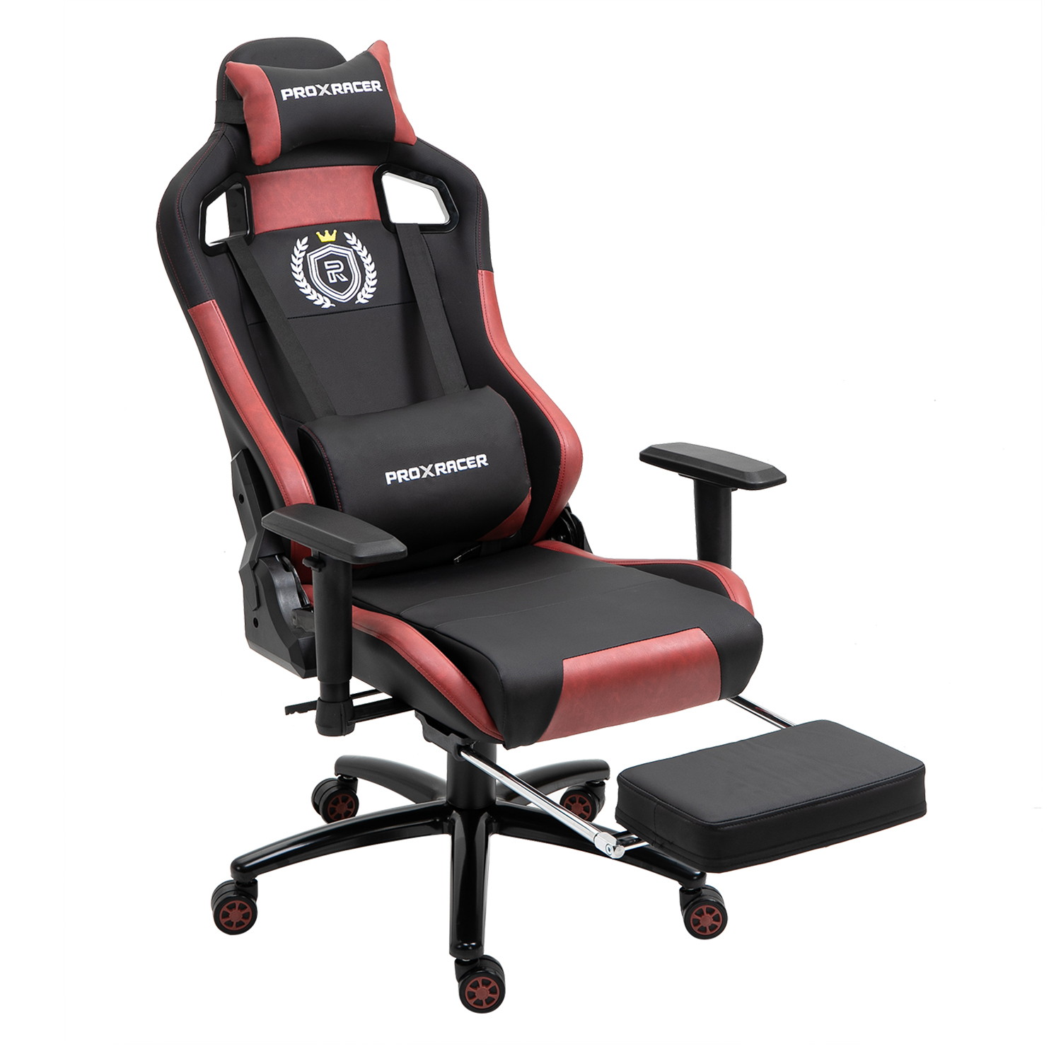 Walsport High-Back Racing Gaming Chair Office Chair Recliner Computer Chair Adjustable PU Leather Desk Chair with Massage Lumbar Support Footrest