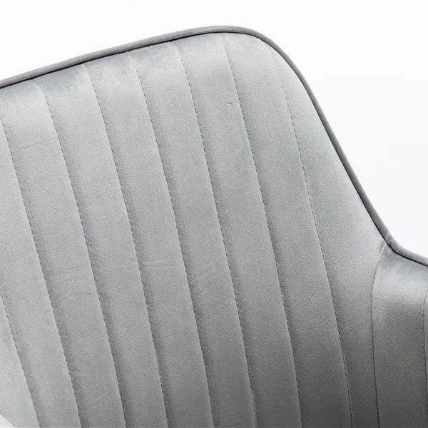 Velvet fabric Home Office Desk Chair with Metal Base Modern Adjustable Swivel Chair with Arms Rolling Computer Desk Chairs Metal Legs for Home Swivel Office Chair