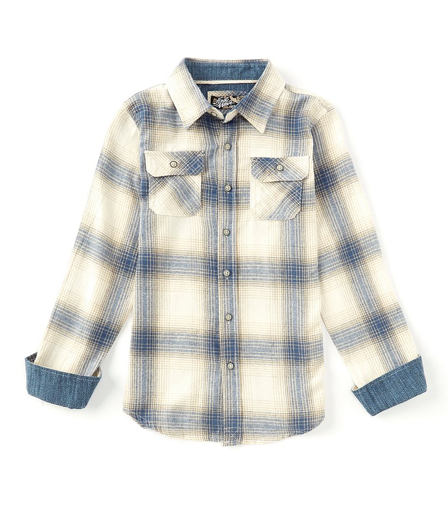 First Wave Little Boys 2T-7 Long-Sleeve Plaid Button-Down Shirt