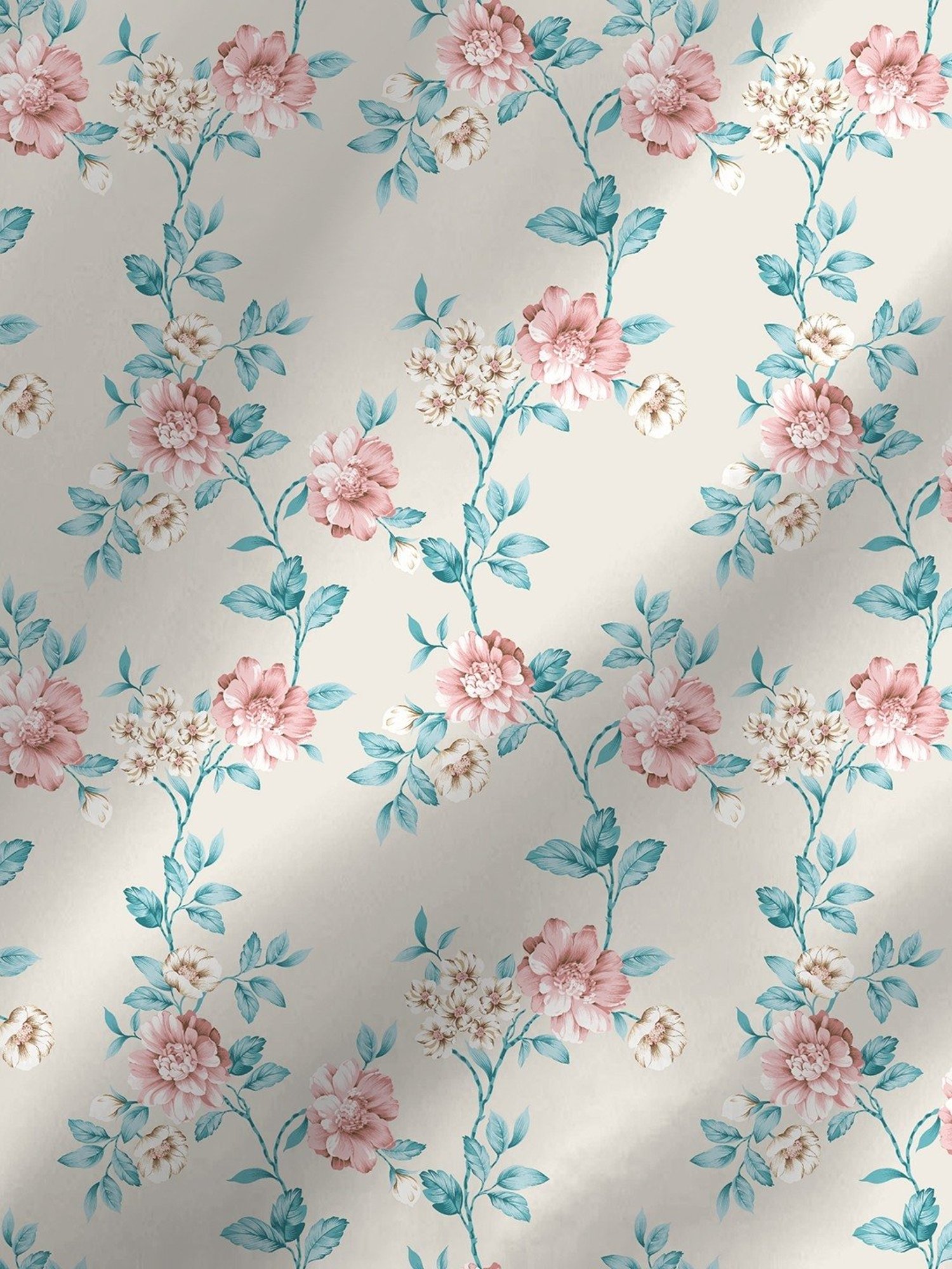 Boutique Living Magnifique  Floral Blue 200 TC Cotton King Bed Sheet with 2 Pillow Covers