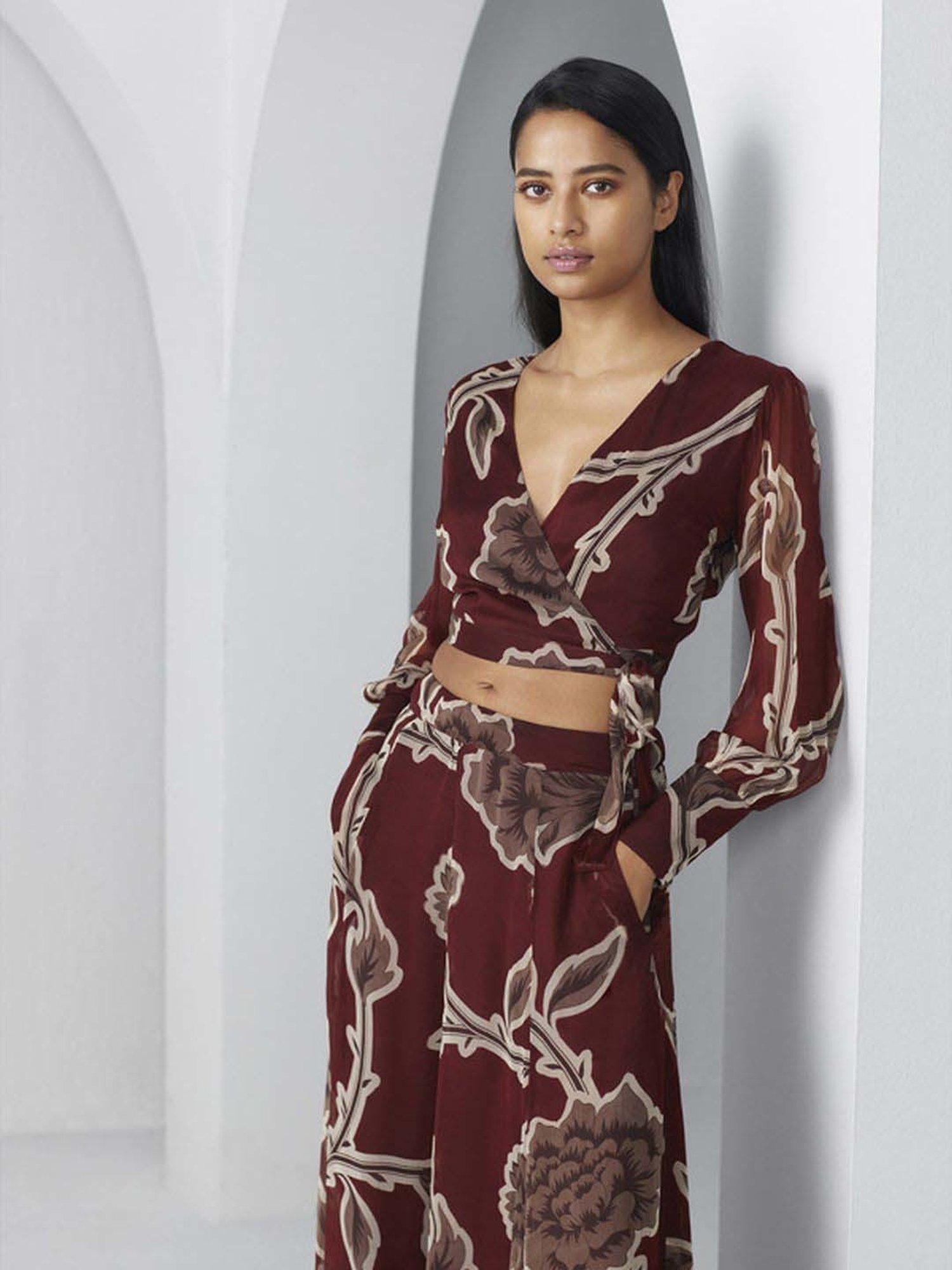 Ancestry Brown Printed Top