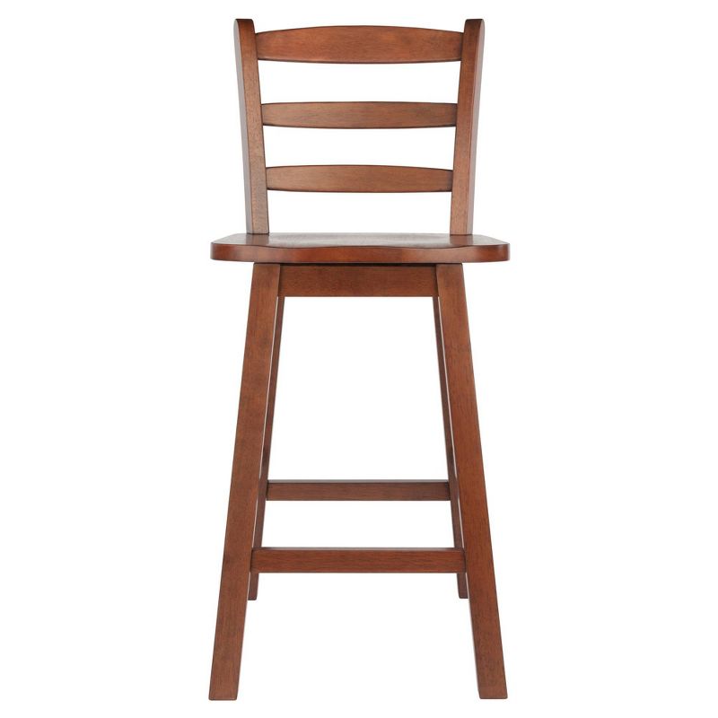 Scalera Ladder Back Swivel Seat Barstool Walnut - Winsome