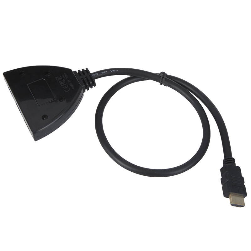 HDMI Splitter 0.5m 3 HDMI Input to 1 HDMI Output auto Switch Cable