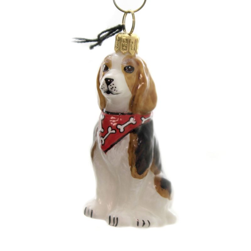 Joy To The World 3.25" Beagle W/  Bandana Ornament Pet Set Dog Companion  -  Tree Ornaments