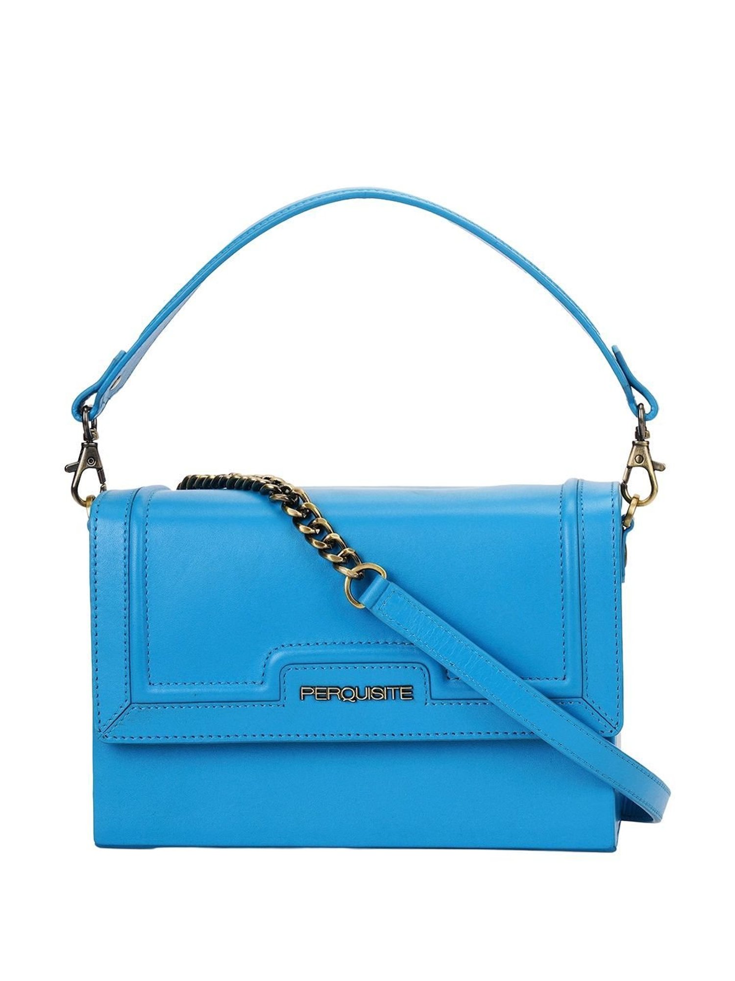 PERQUISITE RAINA Blue Solid Small Sling Handbag